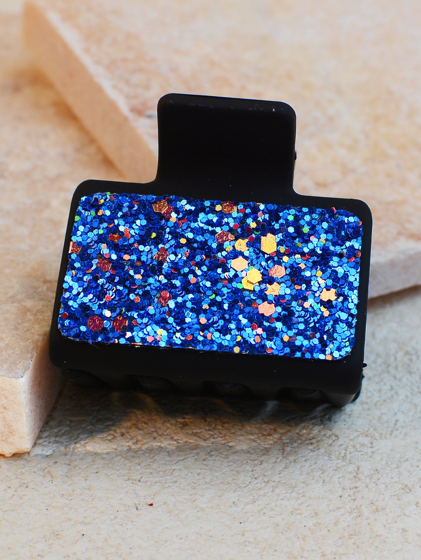 Wholesale Gretel Sequin PU Leather Hair Clip Shark Clip